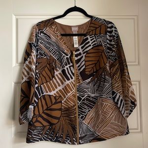 Chico’s Zip Front Blouse